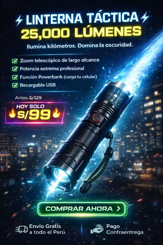 Linterna Táctica 25000 lúmenes